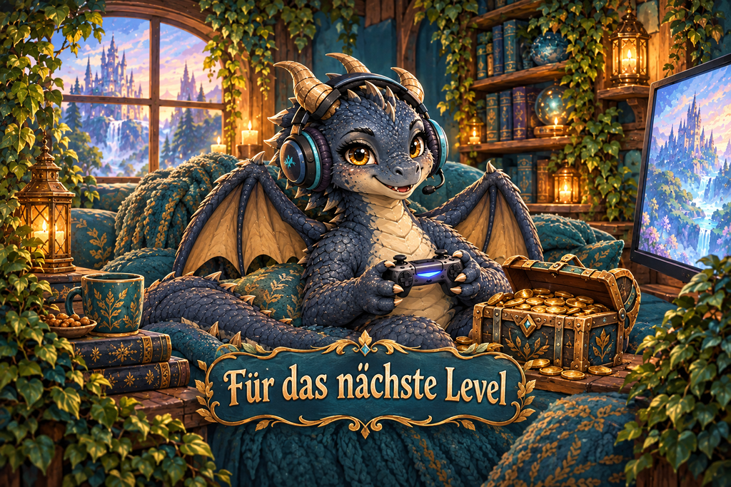 Gaming-Drachen-Spardose Dunkelblau – Für das nächste Level