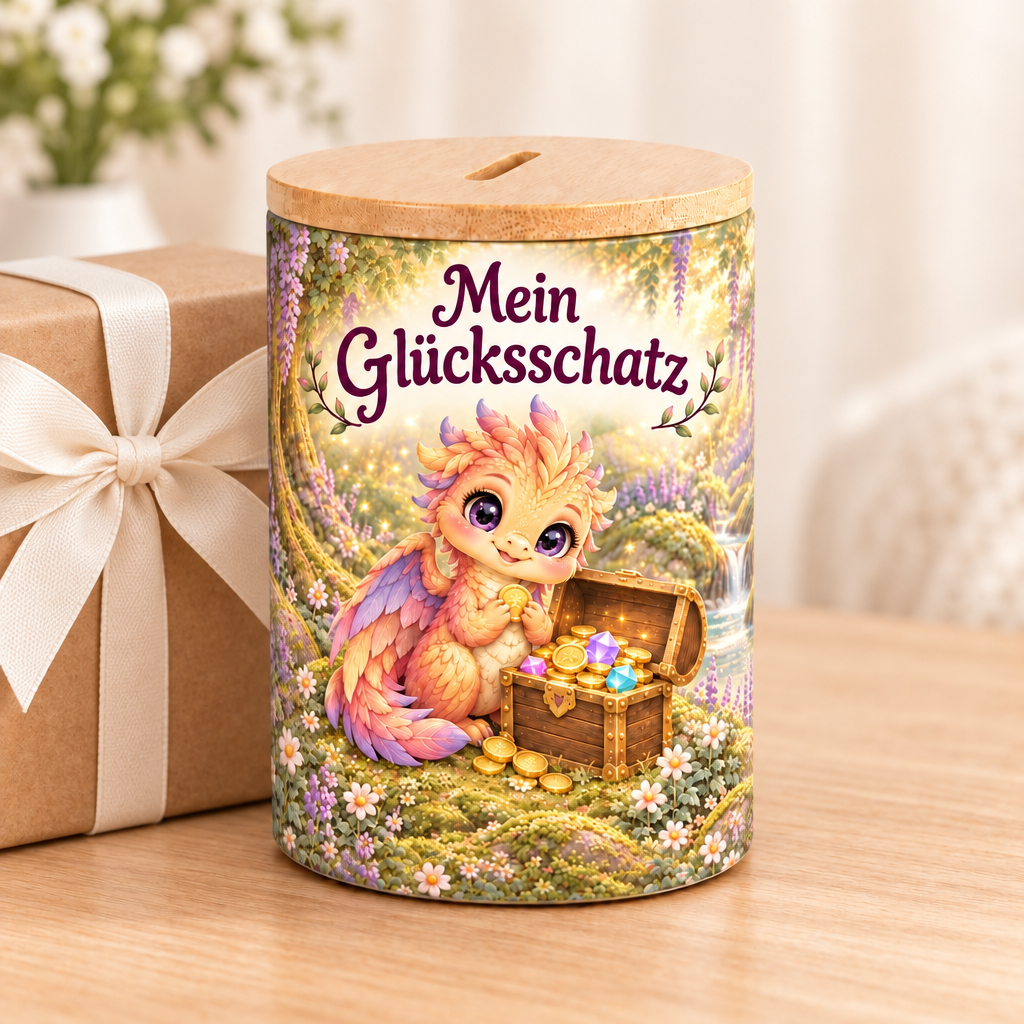Phönix-Spardose als Geschenk