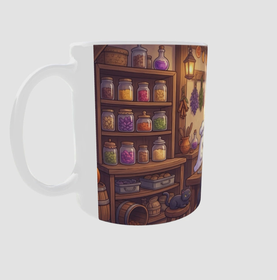 Tasse Spooky Cute | Hexe, Geist & Mumie beim Backen