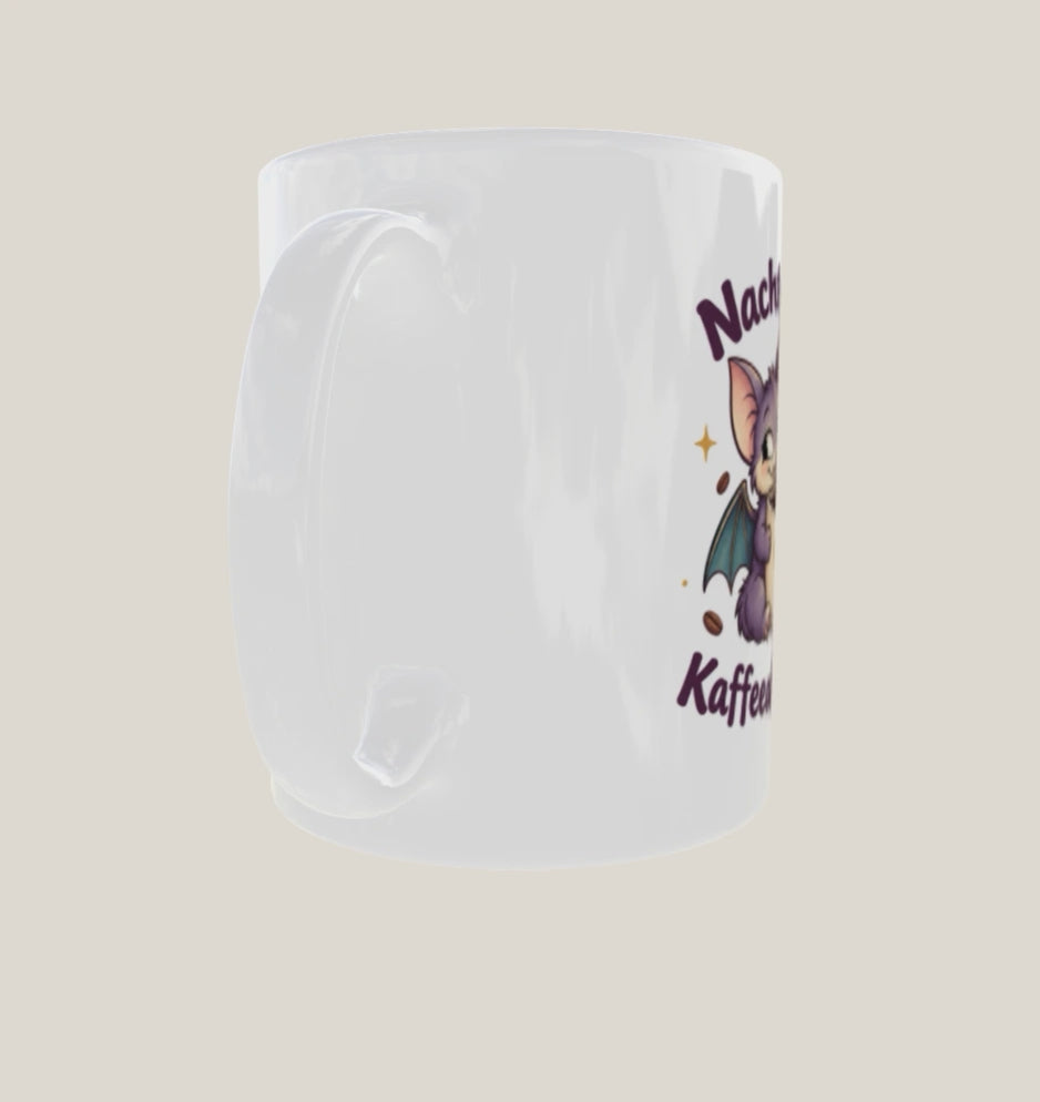 Fledermaus-Geschenkset – Tasse, Frühstücksbrettchen & Untersetzer