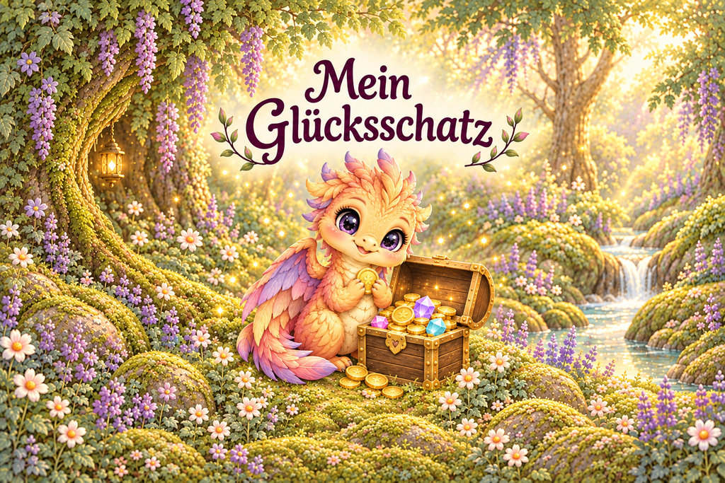 Phönix-Spardose mit Bambusdeckel – Mein Glücksschatz