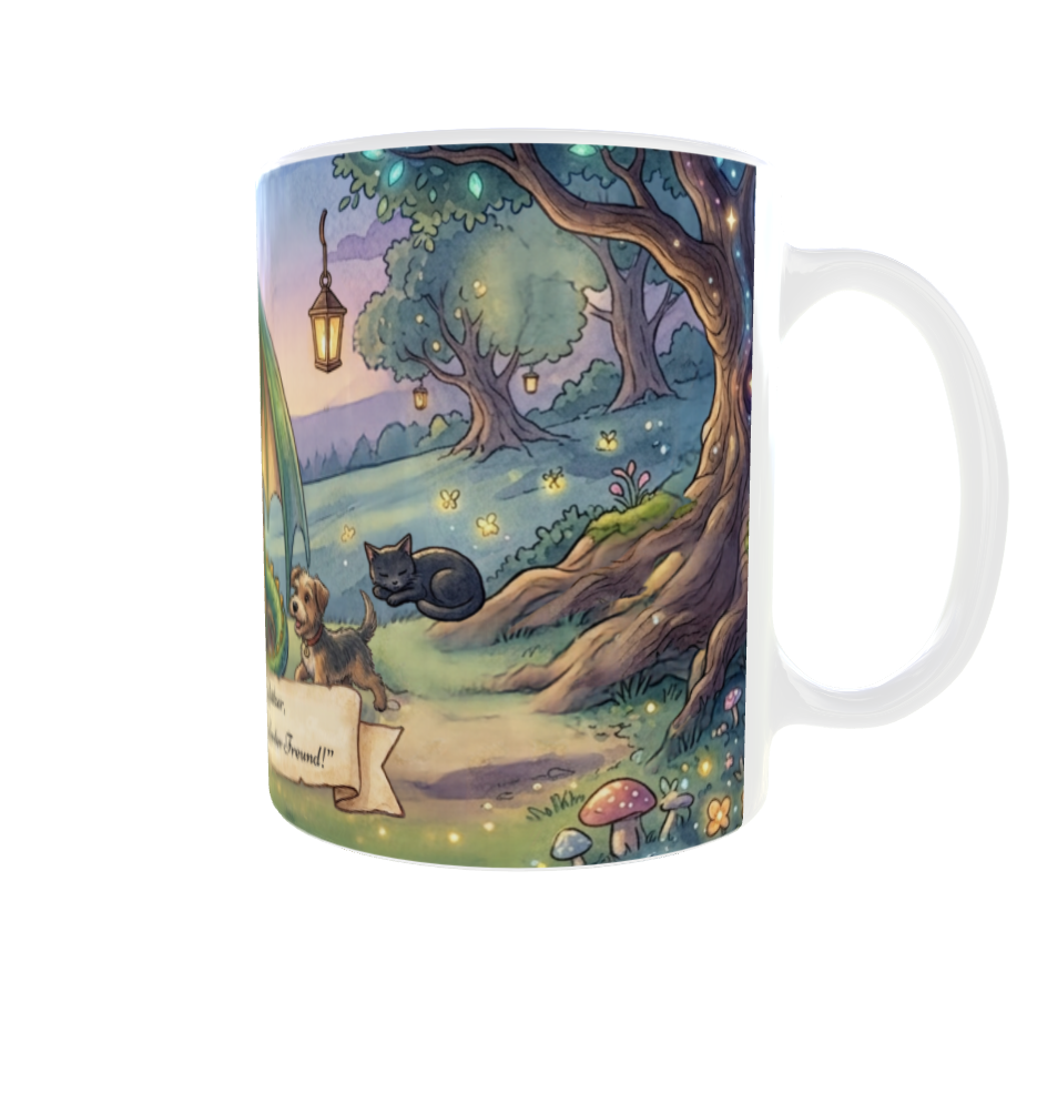 Mein Held & Beschützer – Magische Tasse mit Opa als Drache im Zauberwald