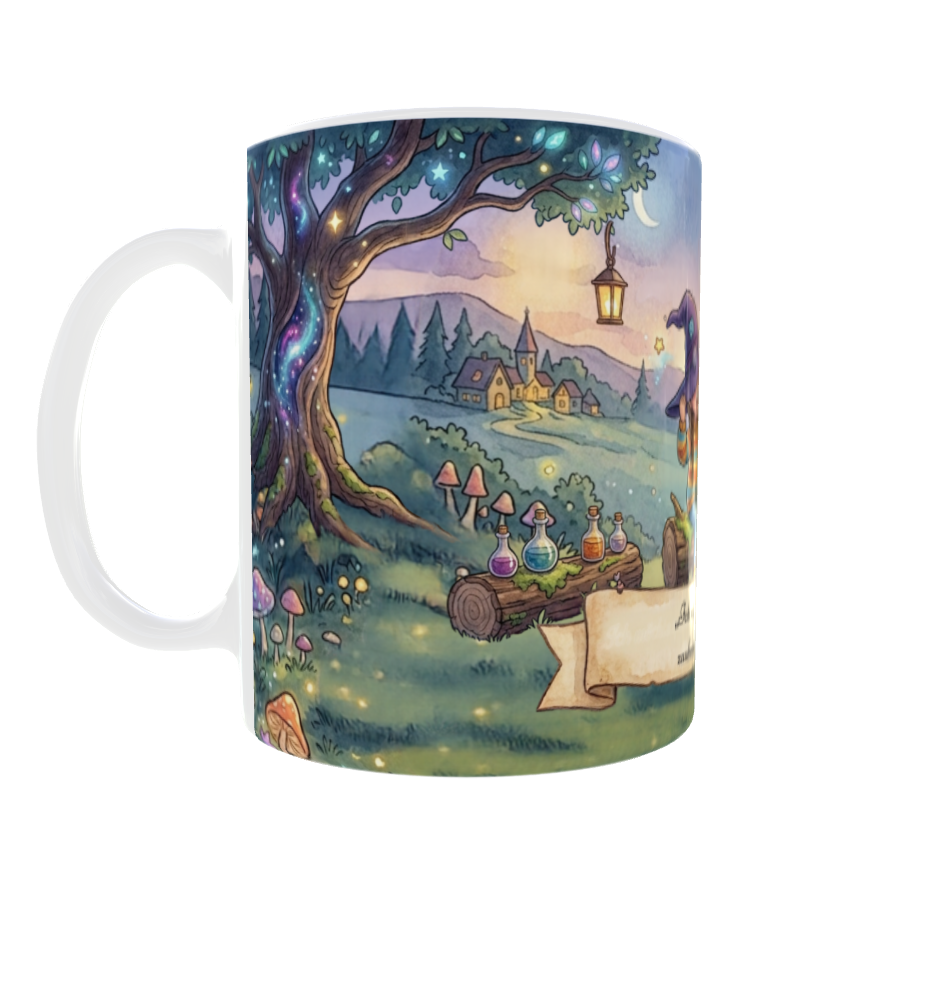 Genauso zauberhaft wie du – Magische Tasse mit Oma & Enkelin und Hexenhut