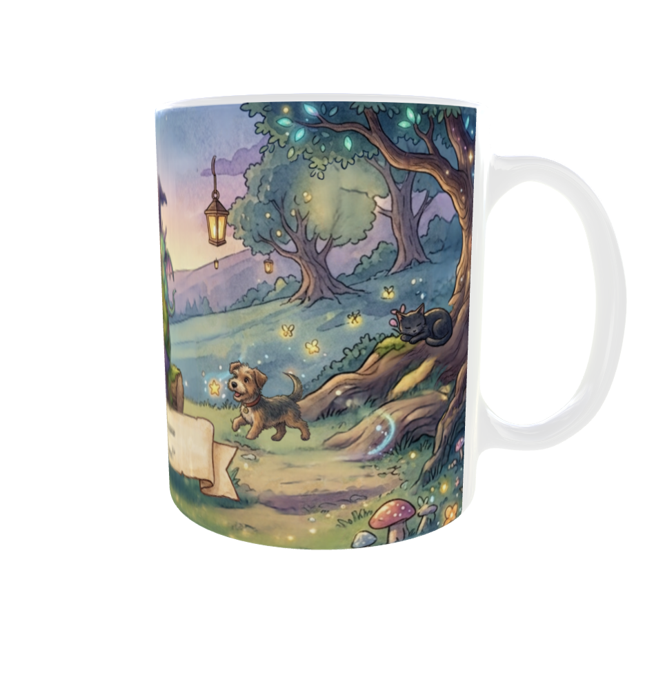 Genauso zauberhaft wie du – Magische Tasse mit Oma & Enkelin und Hexenhut