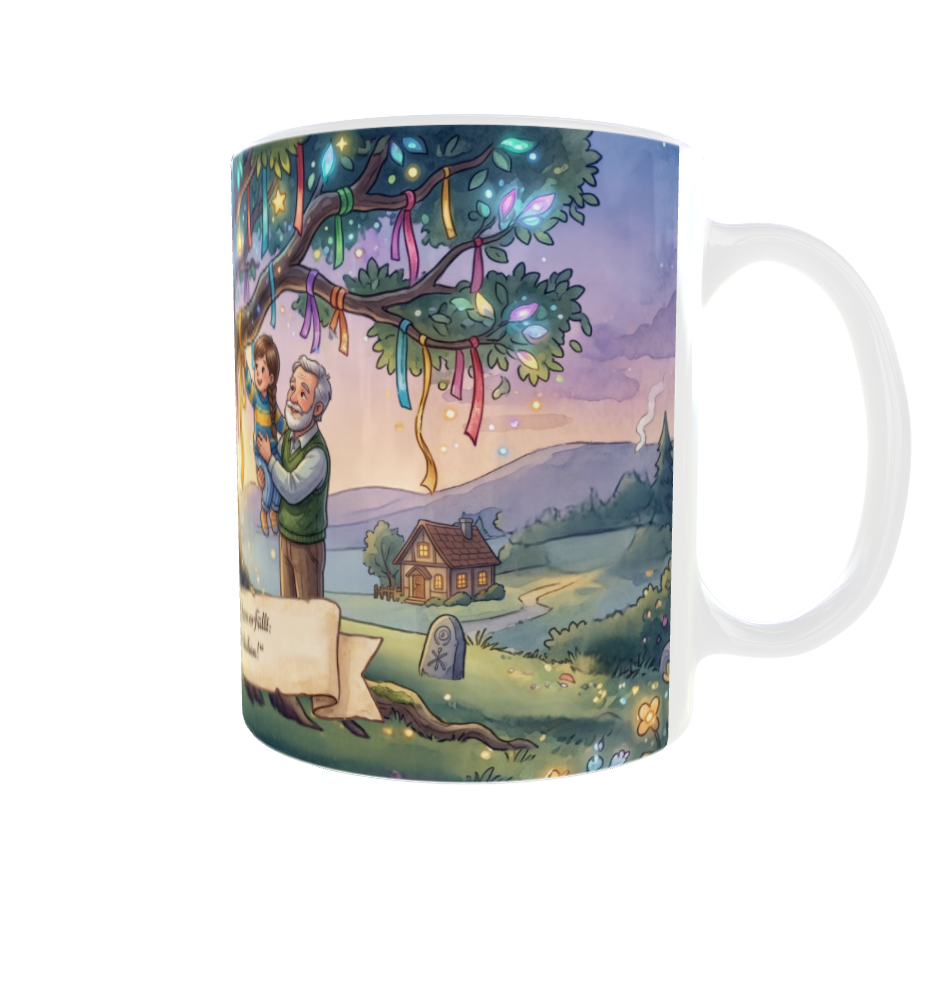 Mein größter Wunsch – Magische Tasse mit Oma, Opa & Enkelin am Wunschbaum