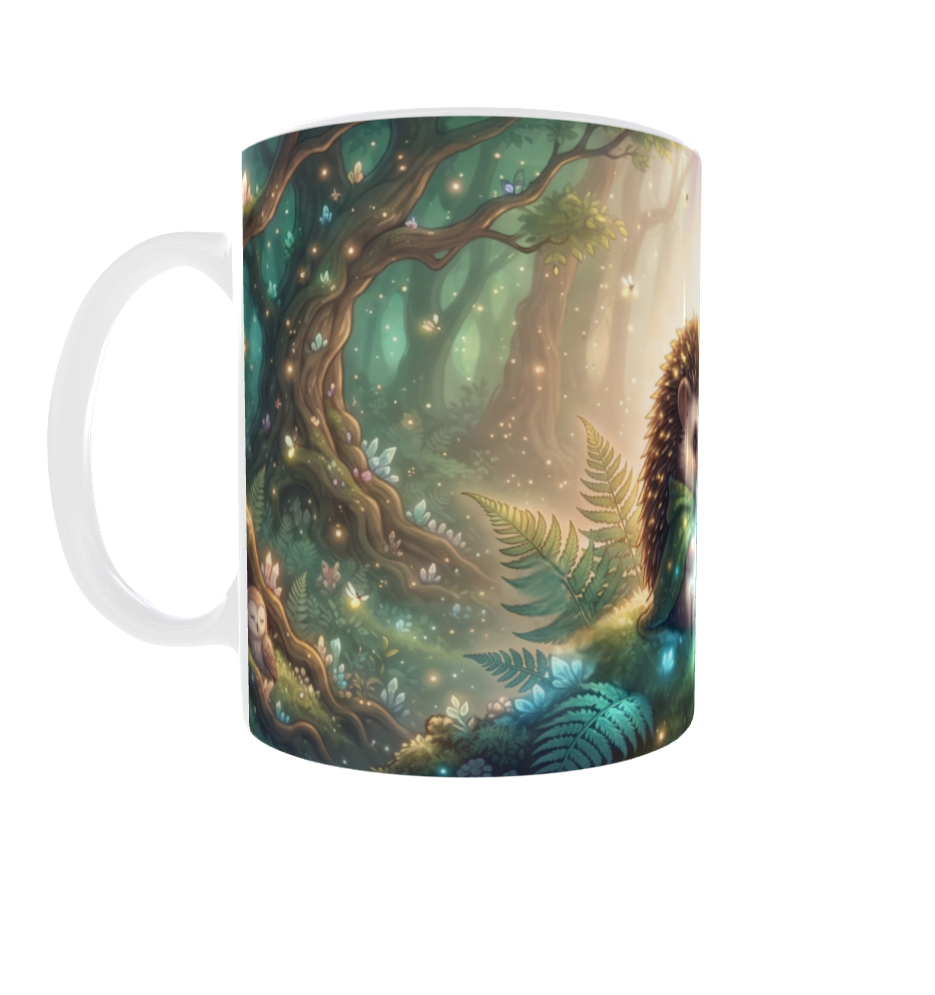 Für meinen lieben Opa – Magische Tasse mit Igel im Zauberwald