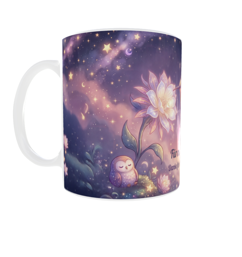Für meine liebe Oma – Magische Tasse mit Kolibri & Mondlicht