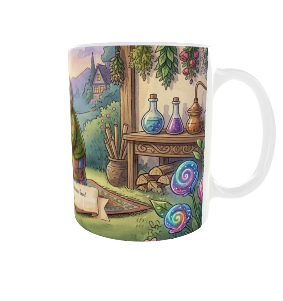 Danke, Oma! – Magische Tasse mit Oma & Enkelkind im Zaubergarten