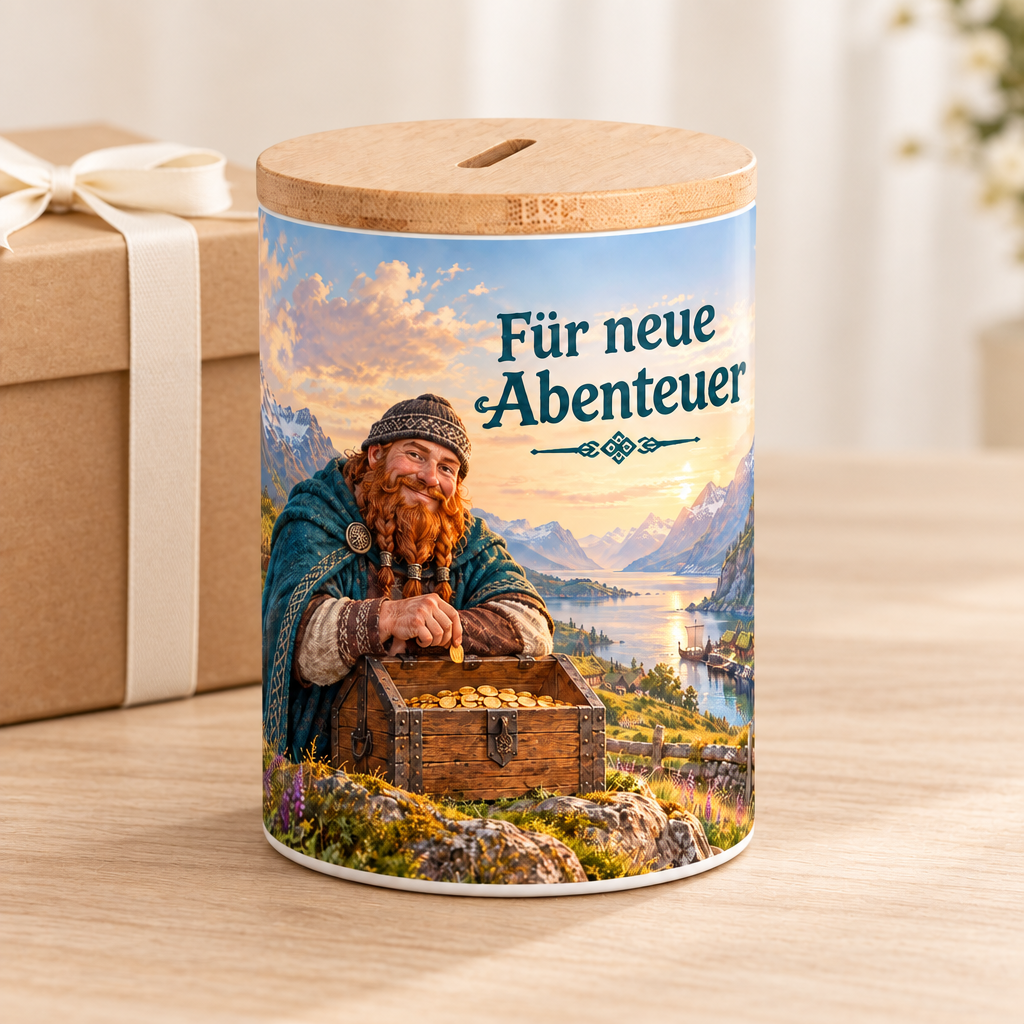 Wikinger-Spardose als Geschenk